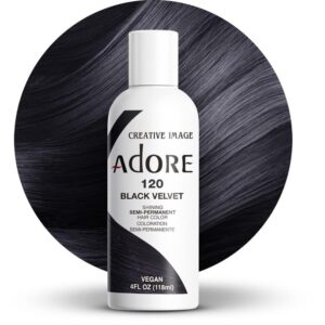 Adore Semi Permanent Hair Color 120 - Black Velvet 118 ml