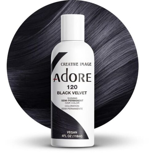 Adore Semi Permanent Hair Color 120 - Black Velvet 118 ml