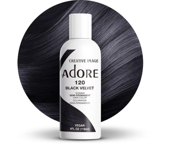 Adore Semi Permanent Hair Color 120 - Black Velvet 118 ml