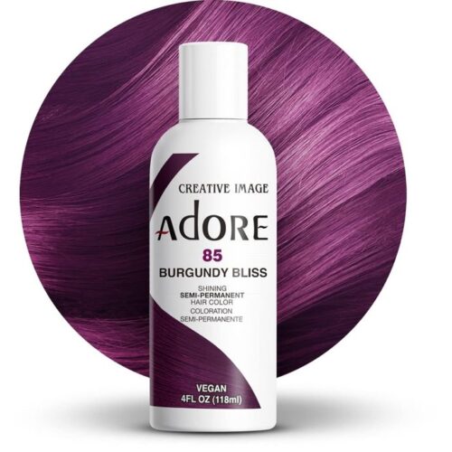 Adore Semi Permanent Hair Color 85- Burgundy Bliss 118ml Adore Semi Permanent Hair Color 85- Burgundy Bliss 118ml