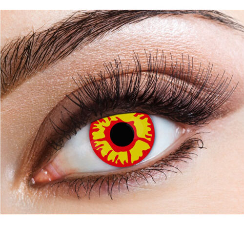 Halloween Red Flame Daily Eye Coloured Lenses