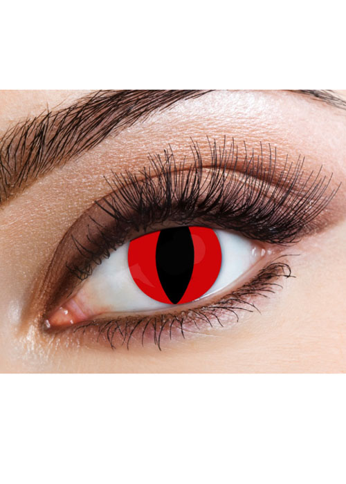 Halloween Red Cat Eyes Daily Eye Coloured Lenses